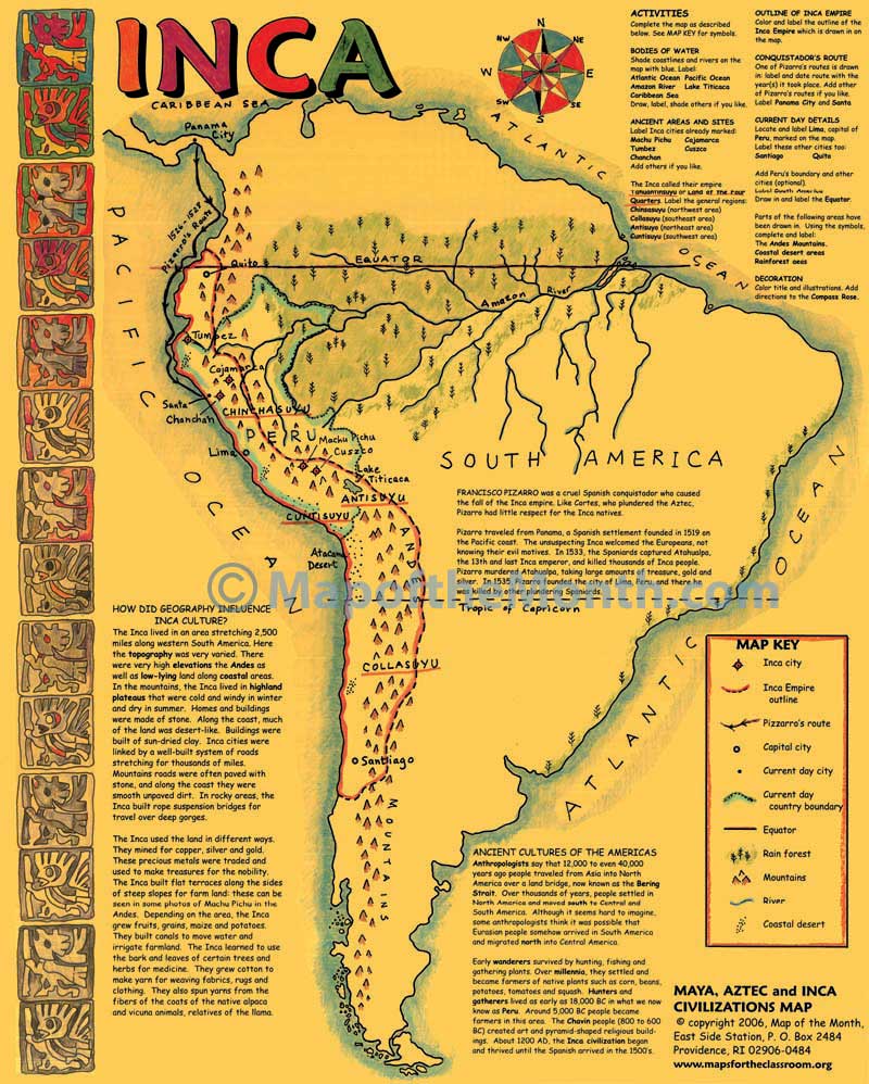 Incas Maias E Astecas Mapa - EDULEARN