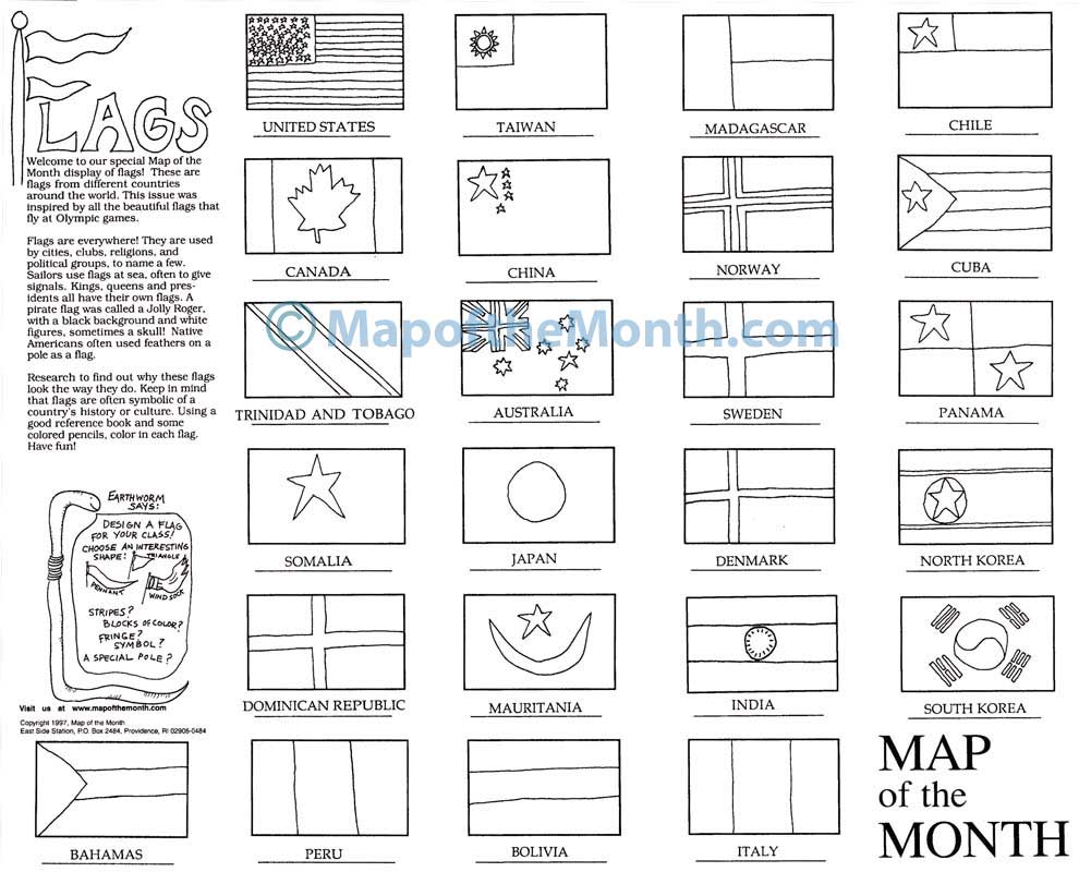 world flags map