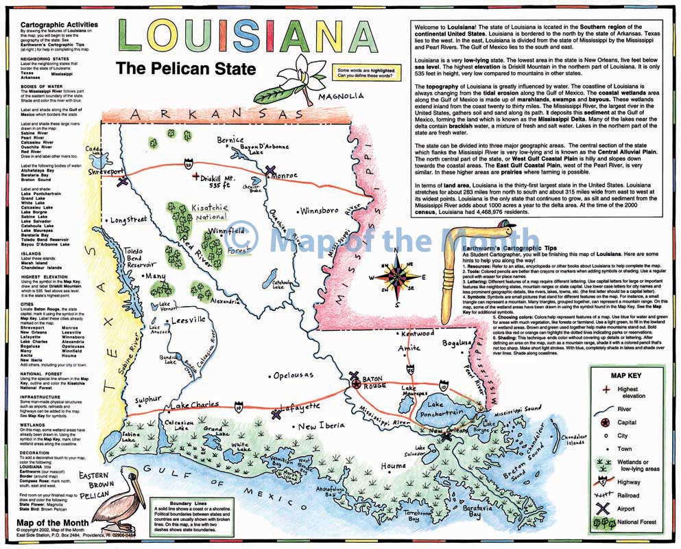 Map of Louisiana  Louisiana map, Louisiana, Louisiana state map