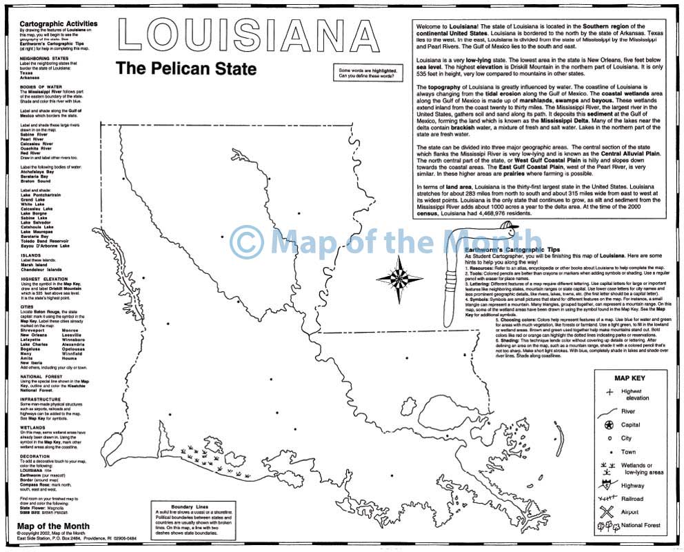 louisiana map