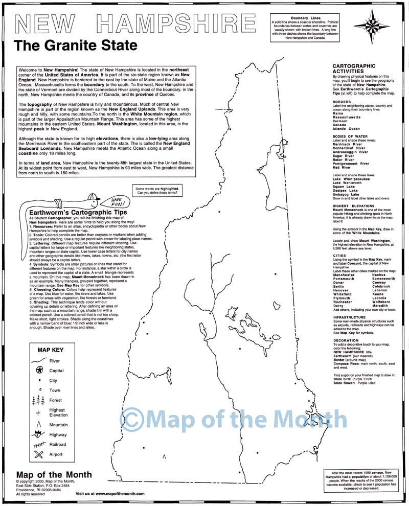 black and white political map of massachusetts