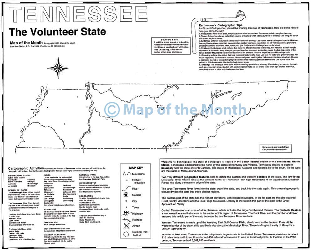 tennessee map