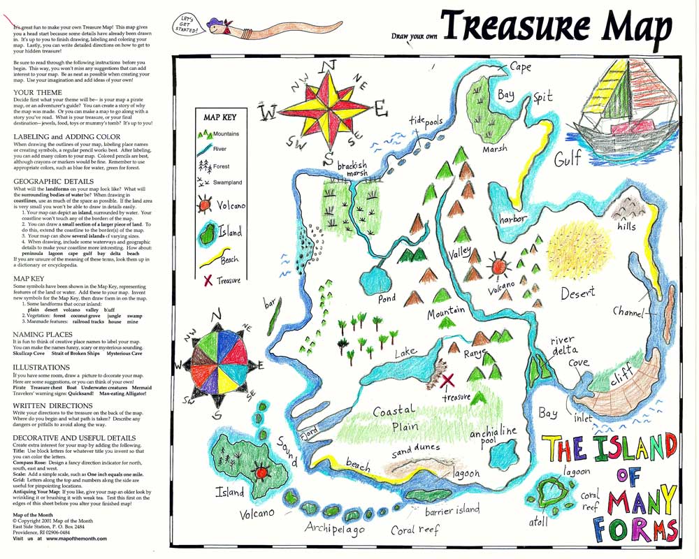 Treasure Map - Colored