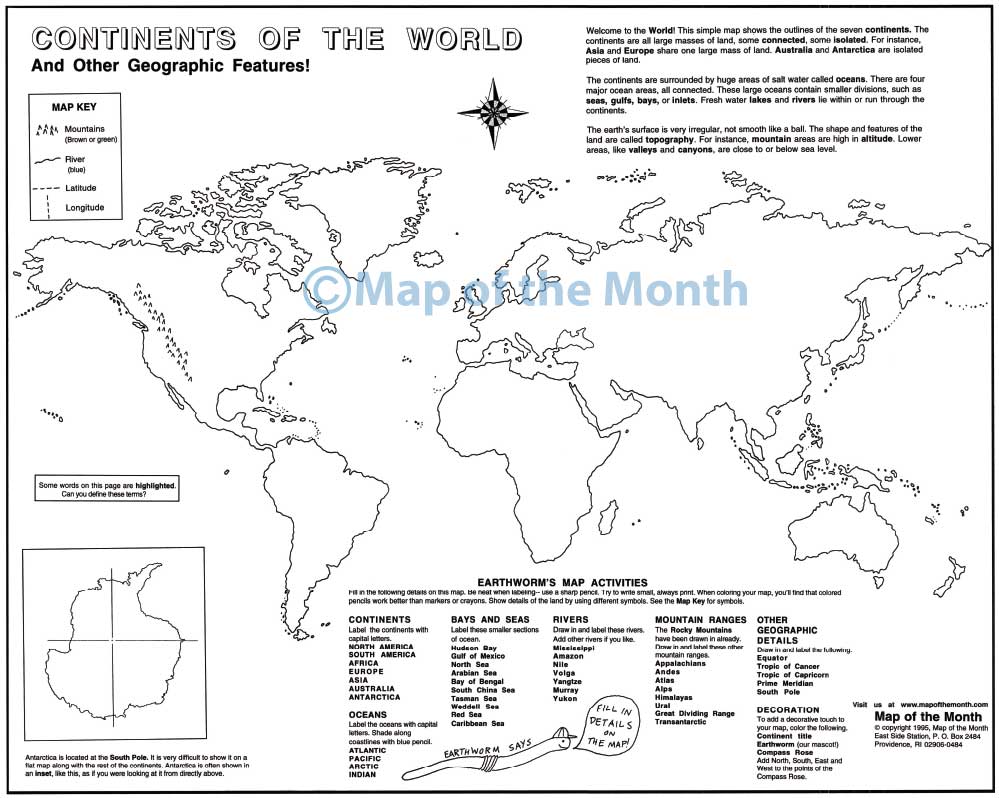 mountains and deserts world map