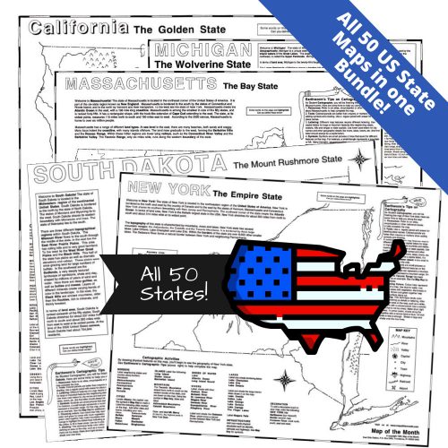 USA 50 States Map Kit
