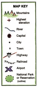 Symbols in a Map Key Maps for - Mapskeystate 134x300 