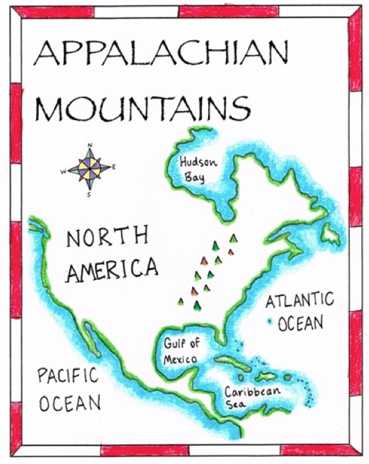 13 colonies map labeled