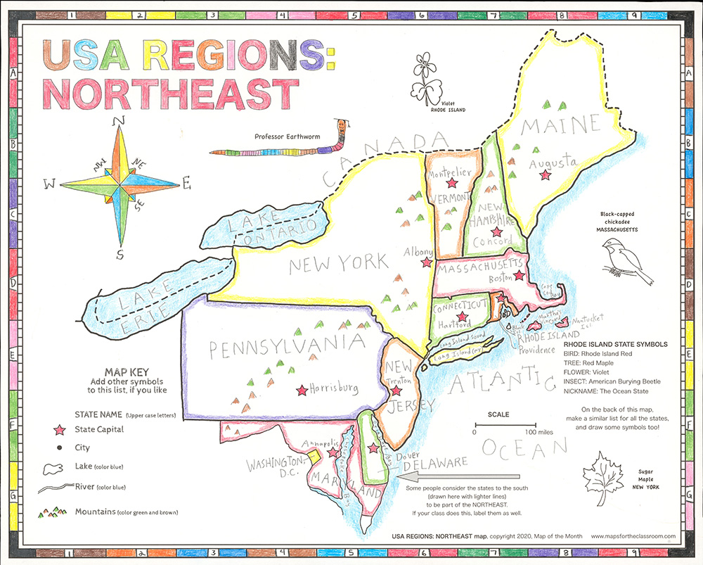 northeastern us map